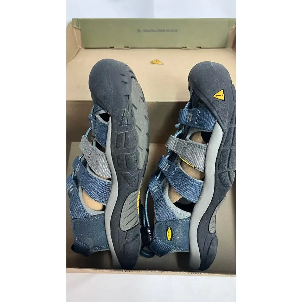 KEEN Men's Newport H2 Closed Toe Water Sandals, Navy Gray, 10.5